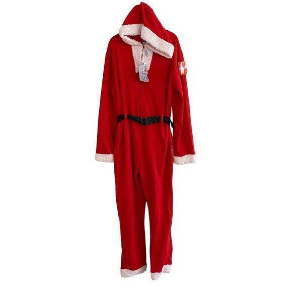 Women's Mrs. Claus Funzies Santa Christmas Pajamas Costume Jumpsuit Size XL NWT - Picture 2 of 8